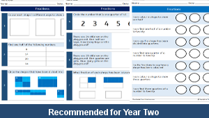 Maths Year Two Number Assessment Fractions Unit